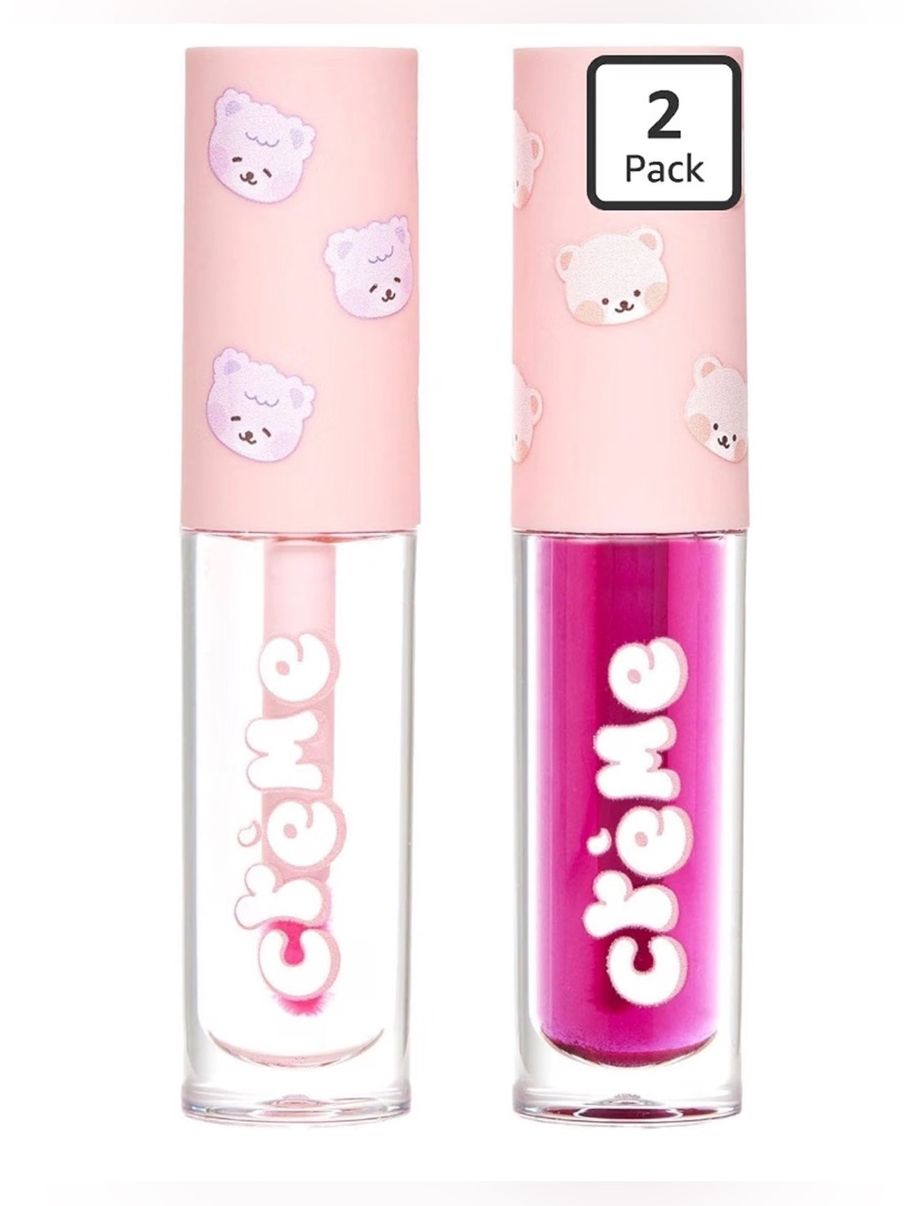 5/$35 NIB The Crème Shop Boba Bears - High Shine Tinted Lip Oil Duo